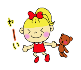 a sweet little girl sticker #11731978