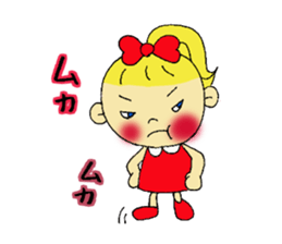 a sweet little girl sticker #11731982