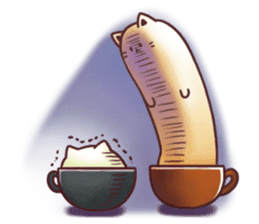 Sweet time Catppuccino sticker #11732787