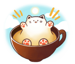 Sweet time Catppuccino sticker #11732792