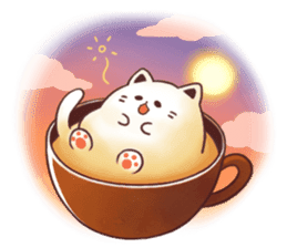 Sweet time Catppuccino sticker #11732793