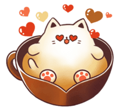 Sweet time Catppuccino sticker #11732795