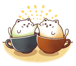 Sweet time Catppuccino sticker #11732802