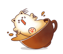 Sweet time Catppuccino sticker #11732812
