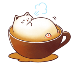 Sweet time Catppuccino sticker #11732817