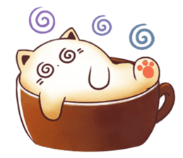 Sweet time Catppuccino sticker #11732823