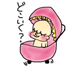 pink cheeks baby sticker #11733258