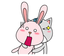 Hippie Cat & Ditzy Rabbit sticker #11733661