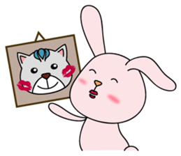 Hippie Cat & Ditzy Rabbit sticker #11733663