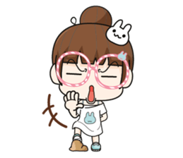 The glasses girl. + sticker #11734527