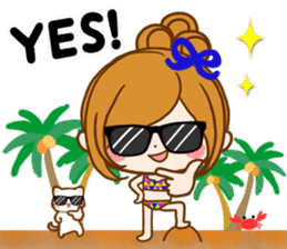 Leisurely a girlfriend 20 Happy summer sticker #11734838