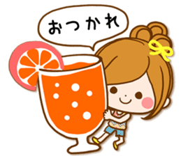 Leisurely a girlfriend 20 Happy summer sticker #11734842