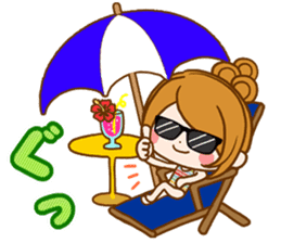 Leisurely a girlfriend 20 Happy summer sticker #11734844