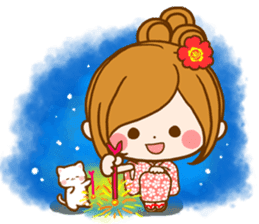 Leisurely a girlfriend 20 Happy summer sticker #11734848