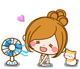 Leisurely a girlfriend 20 Happy summer sticker #11734856