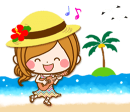 Leisurely a girlfriend 20 Happy summer sticker #11734860