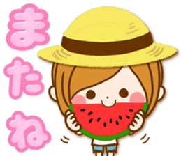 Leisurely a girlfriend 20 Happy summer sticker #11734862