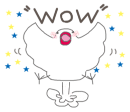White Java sparrow (Kansai dialect)3 sticker #11735319