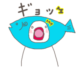 White Java sparrow (Kansai dialect)3 sticker #11735333