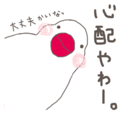White Java sparrow (Kansai dialect)3 sticker #11735342