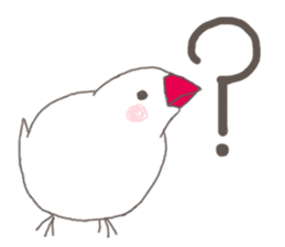 White Java sparrow (Kansai dialect)3 sticker #11735346