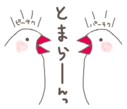 White Java sparrow (Kansai dialect)3 sticker #11735347