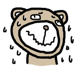 expressing emotion sticker-bear- sticker #11736766