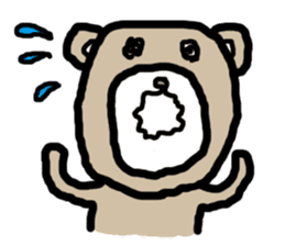 expressing emotion sticker-bear- sticker #11736780