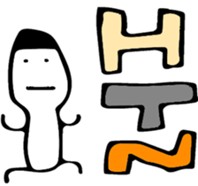 Stick and initials talk. sticker #11737034