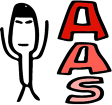 Stick and initials talk. sticker #11737036