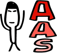 Stick and initials talk. sticker #11737036