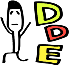 Stick and initials talk. sticker #11737038