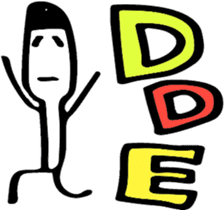 Stick and initials talk. sticker #11737038