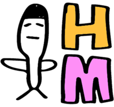 Stick and initials talk. sticker #11737042