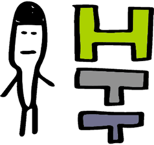 Stick and initials talk. sticker #11737048