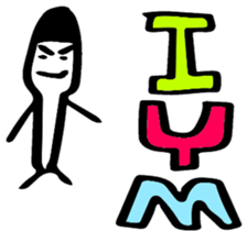 Stick and initials talk. sticker #11737052