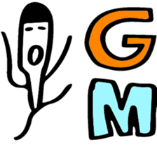 Stick and initials talk. sticker #11737054