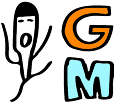 Stick and initials talk. sticker #11737054