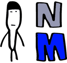 Stick and initials talk. sticker #11737056