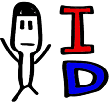 Stick and initials talk. sticker #11737058