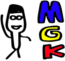 Stick and initials talk. sticker #11737062