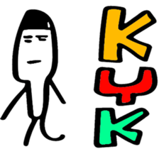 Stick and initials talk. sticker #11737064