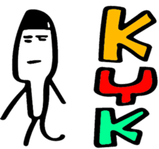 Stick and initials talk. sticker #11737064