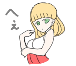 girl in red and white sticker #11737638