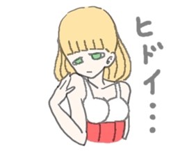 girl in red and white sticker #11737641