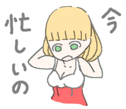 girl in red and white sticker #11737668