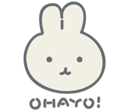 Rabbit plume sticker #11739392