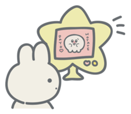 Rabbit plume sticker #11739395