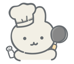 Rabbit plume sticker #11739397