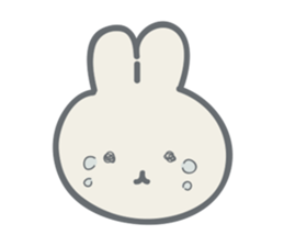 Rabbit plume sticker #11739398